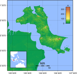 Topografiese kaart van Seram