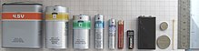 4.5-volt, D, C, AA, AAA, AAAA, A23, 9-volt, CR2032, and LR44 cells are all recyclable in most countries. Batteries comparison 4,5 D C AA AAA AAAA A23 9V CR2032 LR44 matchstick-1.jpeg