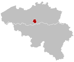 Location of the arrondissement in Belgium