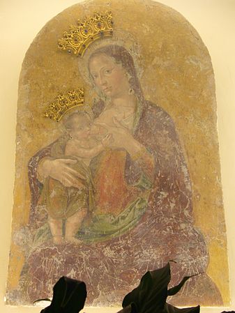 "Virgem Amamentando com o Menino", atribuído a Antoniazzo Romano, vinda de Sant'Angelo al Corridoio.