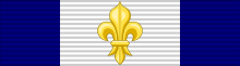 Undress ribbon for a Knight of the National Order of Quebec CAN National Order of Quebec Knight.svg