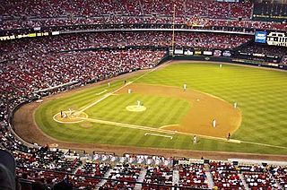 Match entre les Cubs de Chicago et les Cardinals de Saint-Louis au Busch Memorial Stadium le 14 septembre 2000.