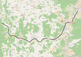 Spoorlijn Langeland - Holzminden op de kaart
