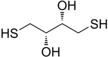 Skeletal formula of dithiothreitol