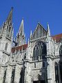 Catedrala din Regensburg, înainte de curăţarea zidurilor, în 2005