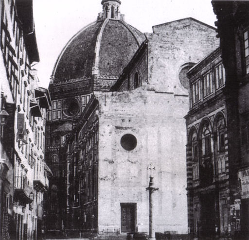 Duomo di firenze nel 1860 ca, facciata