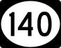 Route 140 marker