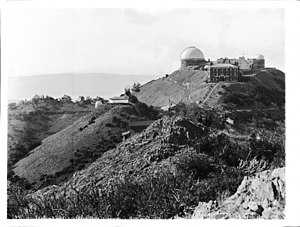 Exterior view of Lick Observatory on Mount Hamilton, California, ca.1904-1909 (CHS-3941).jpg