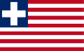 Liberijská vlajka (1827–1847) Poměr stran: 10:19