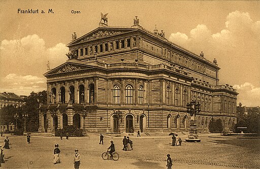 Frankfurt Am Main-Alte Oper von Suedosten-um 1900