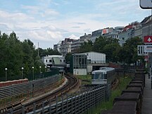 Het station gezien uit het noorden.