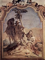 Giovanni Battista Tiepolo, Angelica soccorre Medoro ferito, 1757