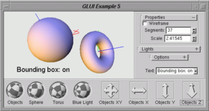 Demonstrace GLUI programu