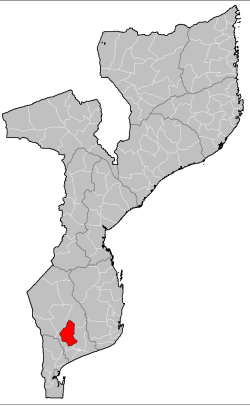 Guijá District on the map of Mozambique