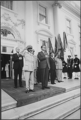 Haile Selassie presidentti Richard Nixonin kanssa Valkoisessa talossa edessä vuonna 1969