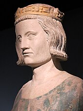 Tête d'une statue représentant Louis IX.