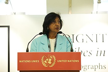 High Commissioner for Human Rights Pillay Spea...