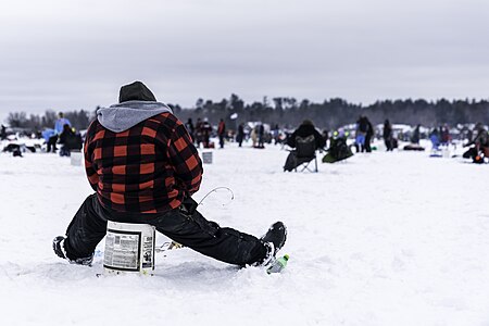 Ice fishing at The Brainerd Jaycees Ice Fishing Extravaganza