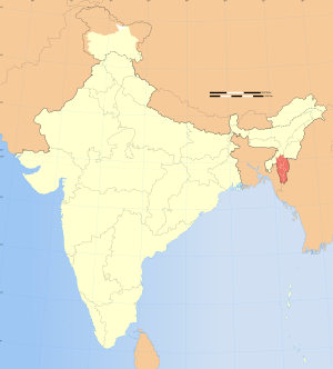 Map of Mizoram