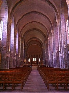 Interior of the church of the abbey.