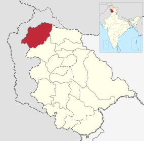 Positionskarte des Distrikts Kupwara
