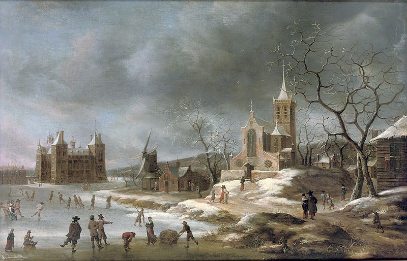 File:Jan Abrahamsz Beerstraaten (Amsterdam 1622-1666) - A winter landscape with activities on the ice near Castle Buren.jpg