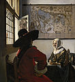 Le Soldat et la fillette qui rit, Vermeer de Delft 1632.