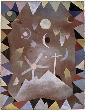 Au-dessus du sommet de la montagne, de Klee, 1917.