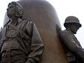 Close up of Korean War Memorial