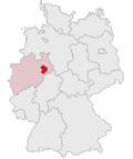 Localização de Paderborn na Alemanha