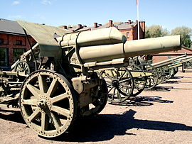 21 cm Mörser 16 в Музее артиллерии Финляндии, Гямеенлинна