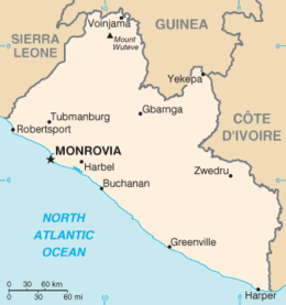 Liberia - Mappa