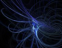 A fractal flame rendered with the program Apop...