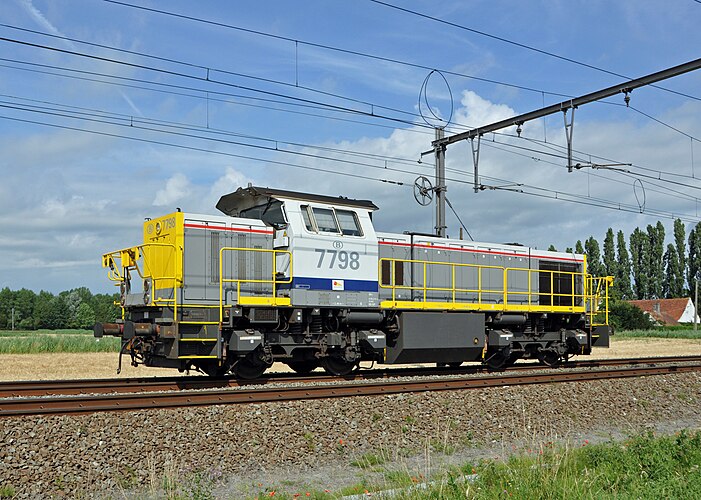 Тепловоз № 7798 Класса 77 Бельгийской государственной железной дороги