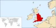 İngiltere'nin yerini gösteren bir harita