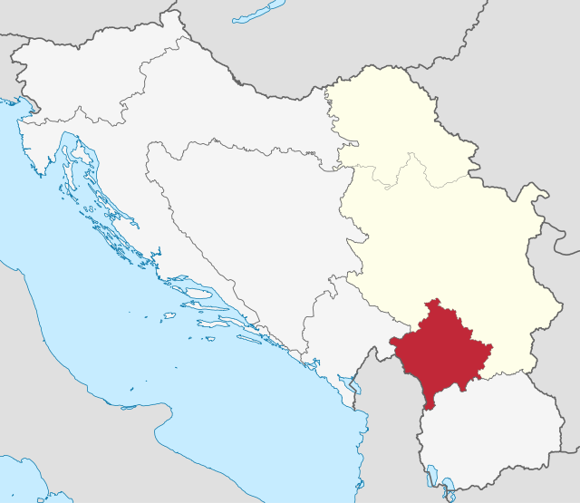 Description de l'image Locator map Kosovo in Yugoslavia.svg.