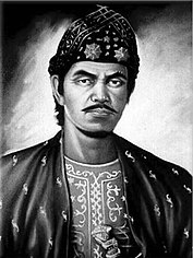 Sultan Mahmud Badaruddin II of Palembang led a revolt against the Dutch in the 19th century. Ultimately, he was defeated and exiled to the Moluccas. Today he is commemorated as the national hero of Indonesia. Mahmud Badaruddin II.jpg