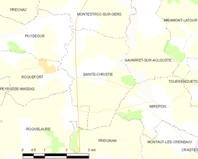 Poziția localității Sainte-Christie