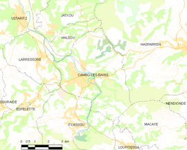 Mapa obce Cambo-les-Bains