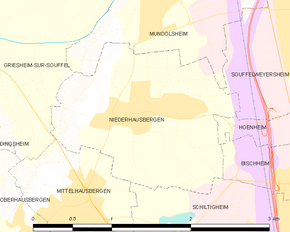 Poziția localității Niederhausbergen