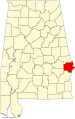 標示出拉塞爾郡位置的地圖