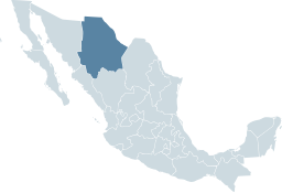 Delstatens beliggenhed i Mexico.