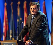 Milorad Dodik, president of Republika Srpska, has repeatedly insisted that the massacre cannot be labeled as genocide. Milorad Dodik mod.jpg