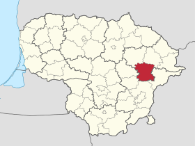 Localisation de Municipalité du district de Molėtai