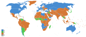 Net migration rates for 2008: positive (blue),...