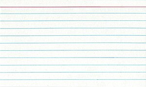 Scanned image of standard 3x5 notecard / index...