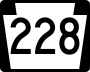 Pennsylvania Route 228 marker
