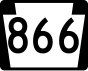 PA Route 866 signo