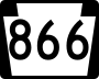 Pennsylvania Route 866 marker