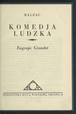 Okładka lub karta tytułowa